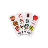 Christmas-themed nail decals for Medtronic Simplera CGM Stickers - holiday designs