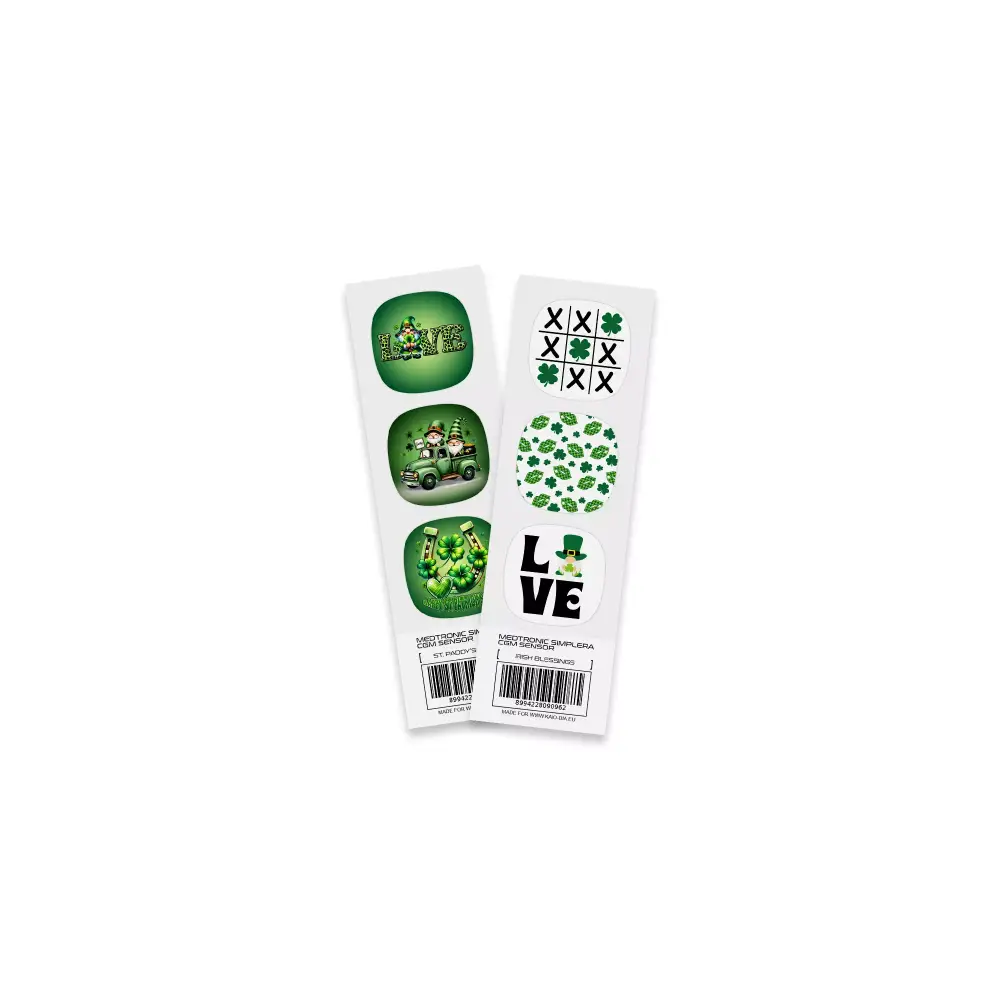 Medtronic Simplera CGM Stickers for St. Patrick's Day by Kaio-Dia