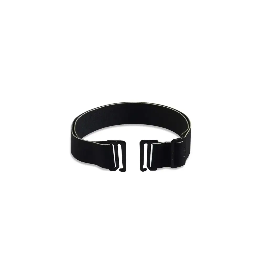 Adjustable belt for insulin pump pouches with strong metallic hooks for secure attachment.