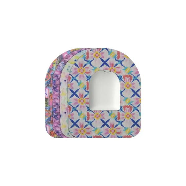 Plastry mocujące do poda Omnipod, seria Spring, 4 wzory ułożone w stos