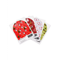Colorful Omnipod Pod Stickers featuring festive Christmas designs and patterns