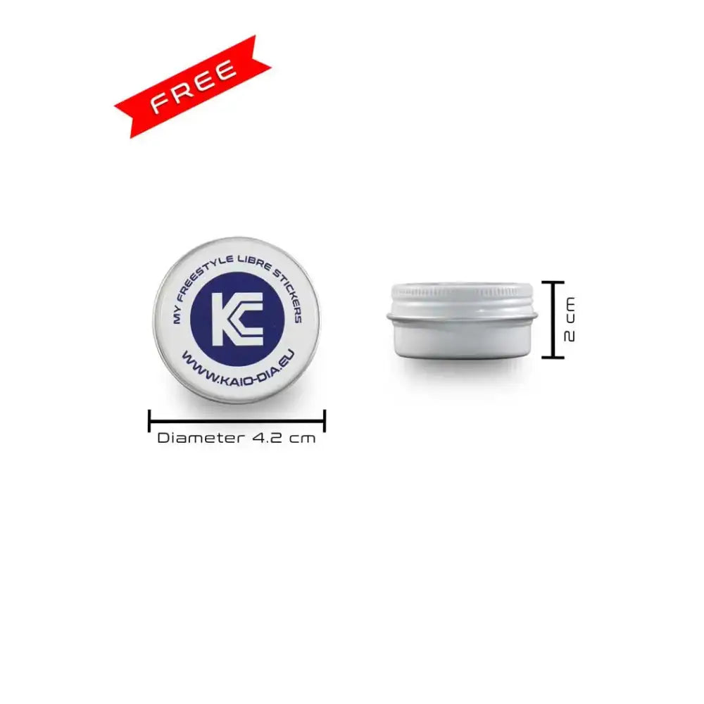Freestyle Libre 2 Stickers in Reusable Tin Can - Male Serie