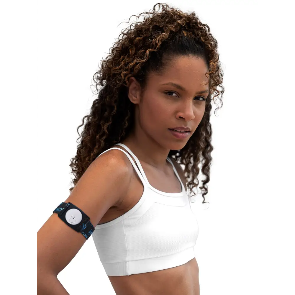 Sinocare iCan i3 Armband - Dia-Style keeps CGM secure during activities.
