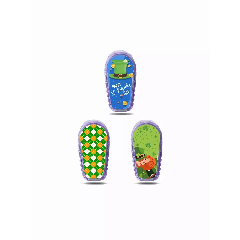 dexcom g6 sensor sticker st patricks variation design for festive CGM customization