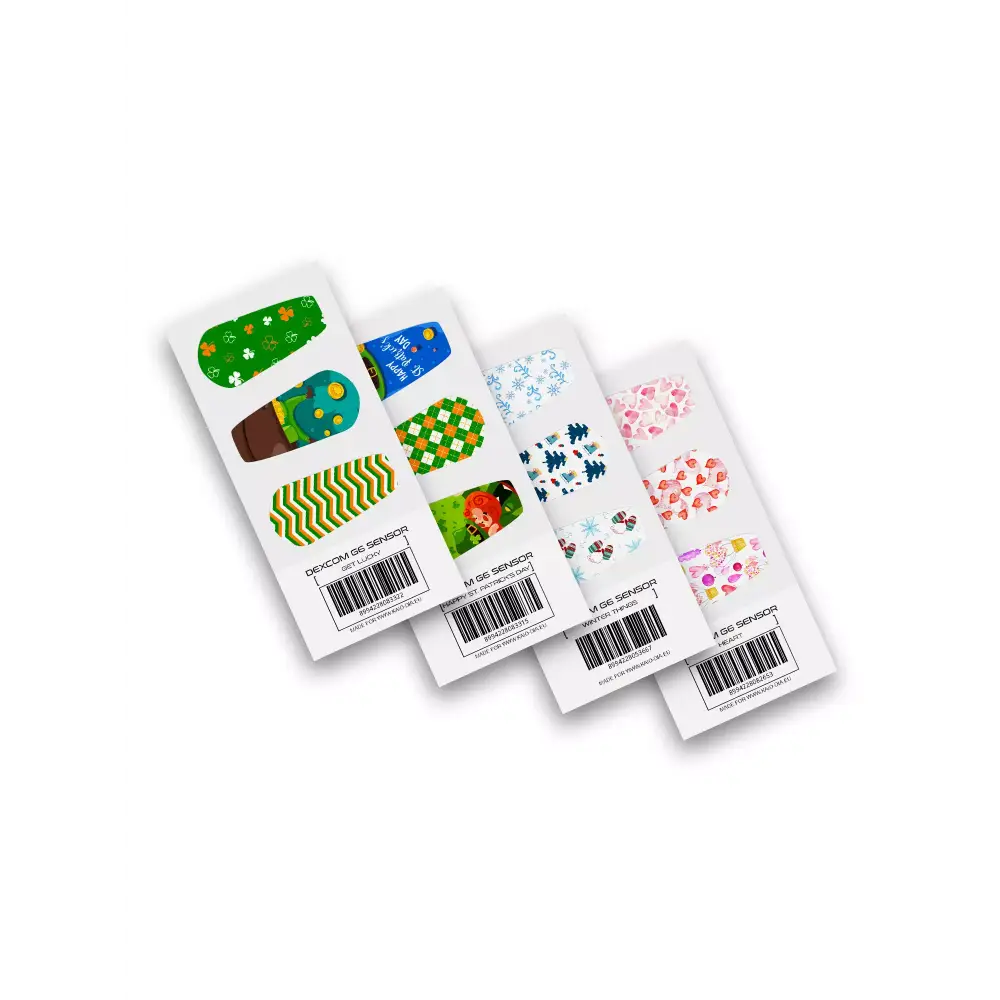 dexcom g6 sensor sticker st patricks themed design for glucose sensor personalization