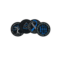 Viking diabetes awareness iron-on patches featuring symbols like the Triquerta, Vegvisir, and Tree of Life.