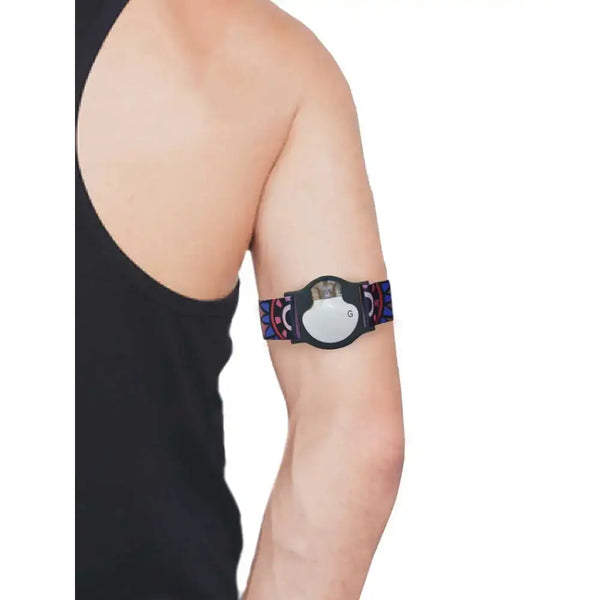 Guardian Enlite Sensor Armband for diabetics, adjustable and stylish design.