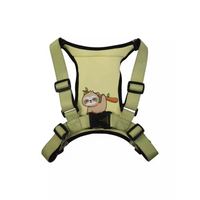 Insulin pump harness for kids with cartoon design, secure and adjustable straps.
