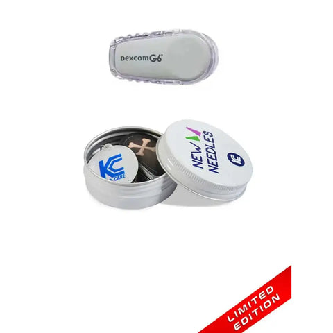 Dexcom G6 Stickers in Reusable Tin Can - Male Series
